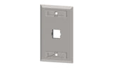 Commscope M11SP | M11SP 1-port Single Gang Stainless Steel Faceplate
