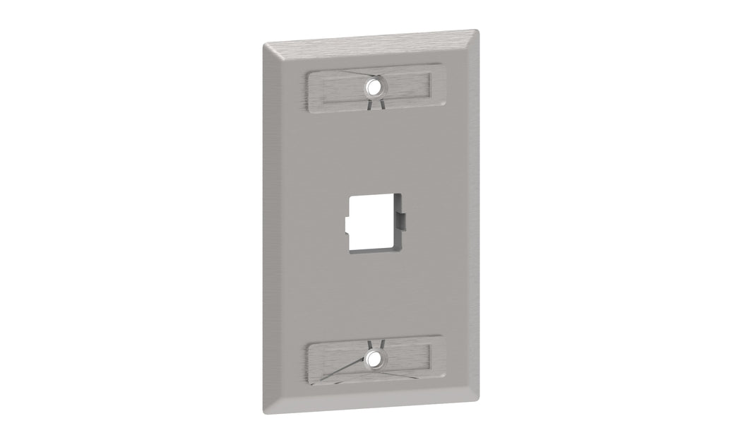 Commscope M11SP | M11SP 1-port Single Gang Stainless Steel Faceplate