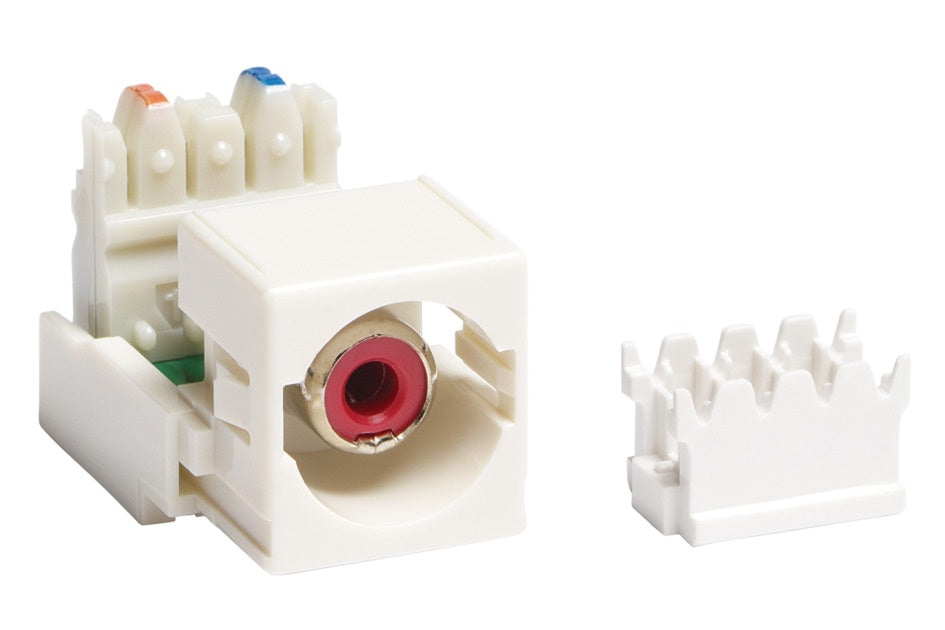 CommScope M81RCA110262R | Punch Down Module Audio And Video Adapter, White Housing Red Connector
