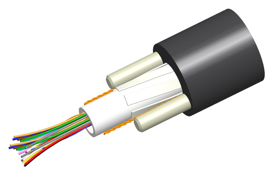Commscope O024CN5LF12NS Fiber Cable, Single Jacket All-dielectric, Gel-filled, Outdoor Central Tube, 24 Fiber Lazrspeed 300 Om3 Multimode