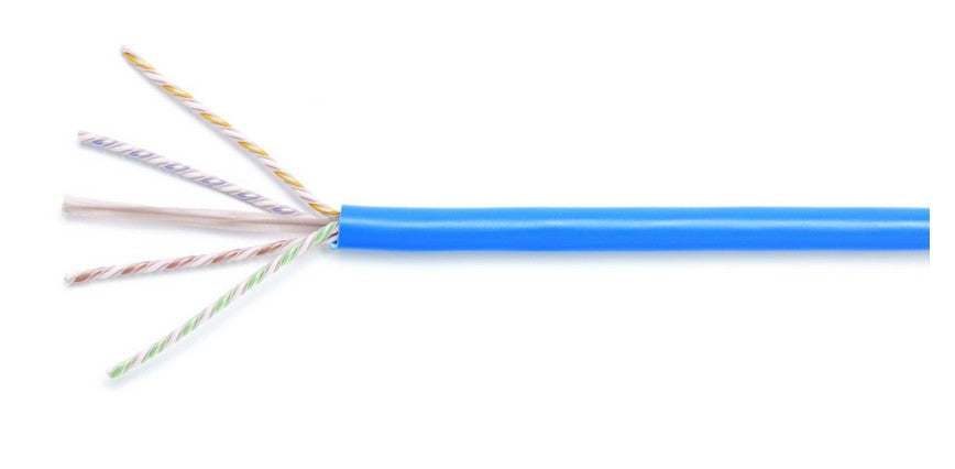 CommScope UN874035114/10 | CS44P ETL Verified Category 6A U/UTP Cable, plenum, blue jacket, 4 pair count, 1000 ft (305 m) length CommPak