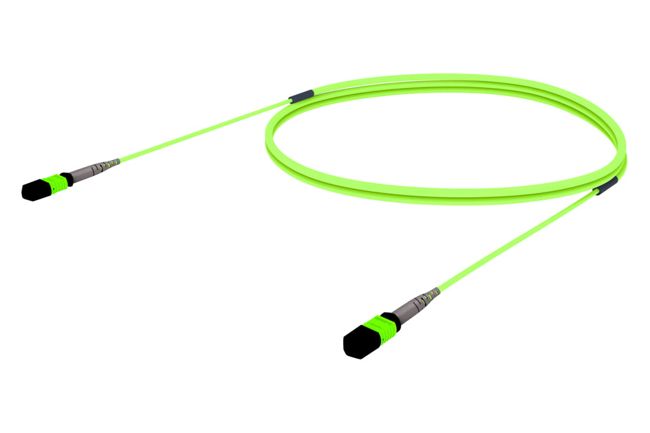 CommScope UQVQPQPJ8NAF030 | 33 Inch Breakout (End A/End B), No Gland, No Pulling Grip, Lime Green, 30 Ft