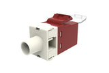 Commscope USL600-DC-RED | Uniprise USL Series Modular Jack, RJ45, category 6, T568A/T568B, unshielded, with dust cover, red