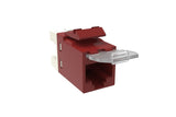 Commscope USL600-DC-RED | Uniprise USL Series Modular Jack, RJ45, category 6, T568A/T568B, unshielded, with dust cover, red