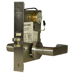 Command Access Technologies ML80EU 03A 24V 605 C | Mortise Lock, Electrically Unlock, Schlage, C Keyway, 24 Volt AC/DC, 350 Milliampere, 8 Watt, Polished Bronze with Trim, A Rose, for Storeroom
