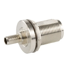 Commscope 195PJF-BH-CR | 1.0/2.3 Din Female Bulkhead For Cnt-195 Braided Cable