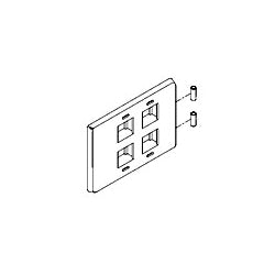 Commscope 558357-1 | Faceplate for HERMAN MILLER Furniture, flush mount, black
