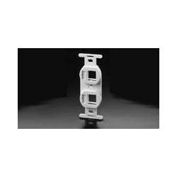 Commscope 6644 1 106-21 | Mounting Strap for Fiber Optic Adapters, 2-port, 1-gang, white