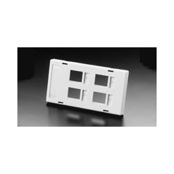 Commscope 6644 1 144-04 | Furniture Faceplate, 4 port, with labels and icons, black