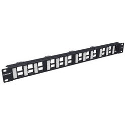 CommScope 760207274 | Modular Panel, 24-Port, 1-Unit, Category 5E/6/6A, U/Utp (Unshielded), 1.5 Ampere, 19" Width X 4.7" Depth X 1.75" Height, Powder Coated Steel/Thermoplastic, Black