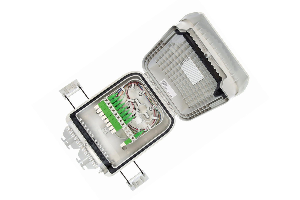 CommScope 760235625 | RapidFiber EFDT NID Wall Mounting Fiber Box, outdoor, 12 SC/APC, 8-way splitter