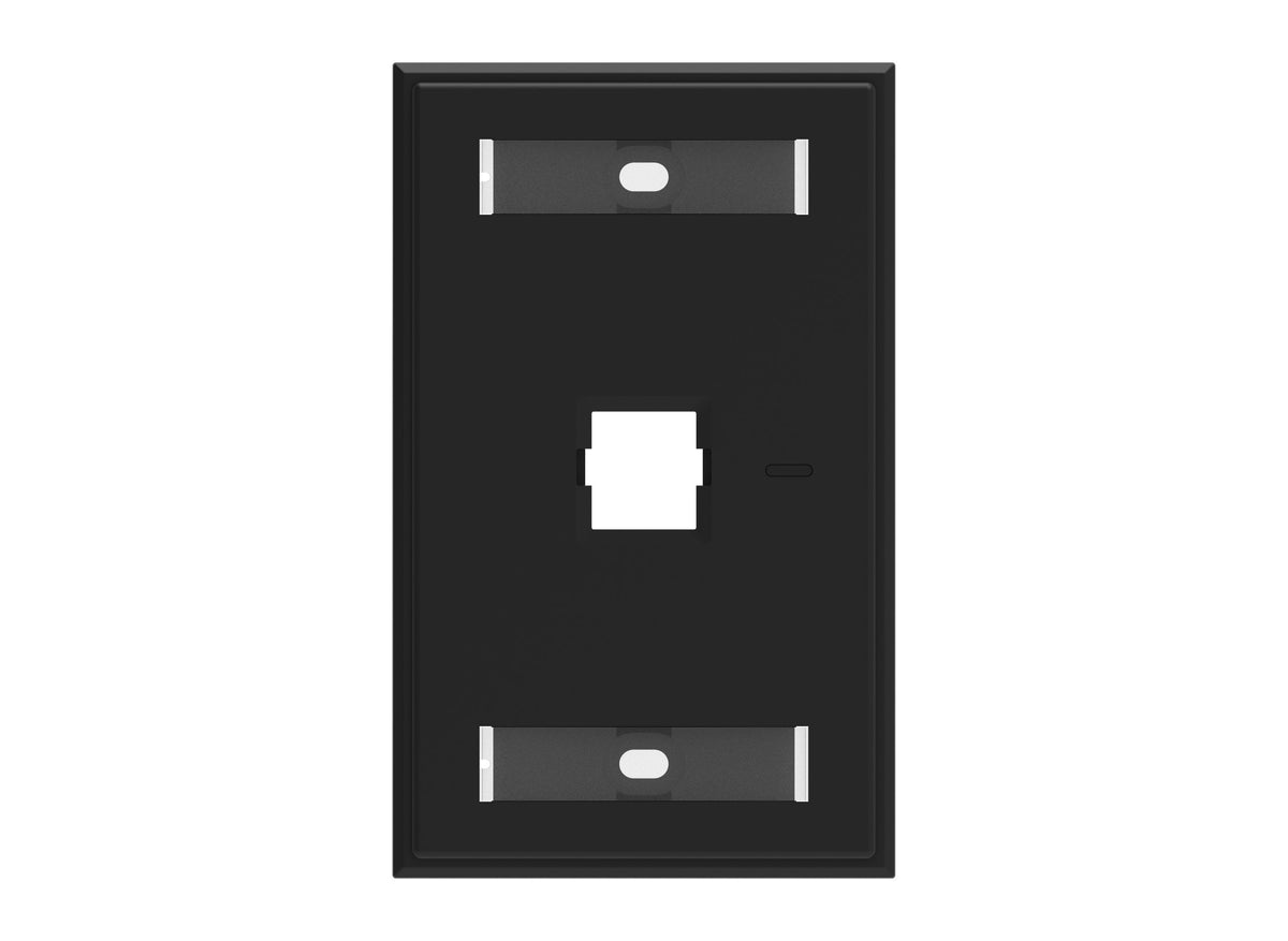 CommScope 760248924 | Faceplate Kit, Labelled, 1-gang, 1 port, black