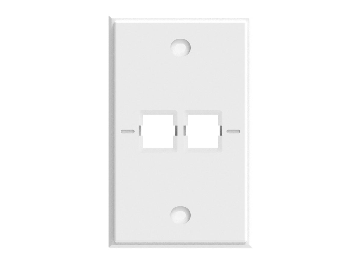 CommScope 760249149 | Faceplate Kit, no label, 1-gang, 2 port, pro white