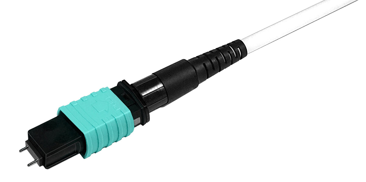 Commscope 760251300 Qwik Fuse Mpo Connector, Pinned, Om3/4/5, Aqua, For 3.0mm Round Cable