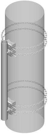 Commscope CM-H60-63 | Heavy Duty Chain Mount Kit With 8 Ft Chain, Includes 4.5" Od X 63" Pipe