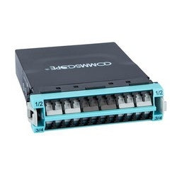 Commscope DM08-24LC-LSULL | G2 ULL Multimode OM4 MPO-8 Distribution Module, 24LC to 3x8f MPOs unpinned, internal shutters