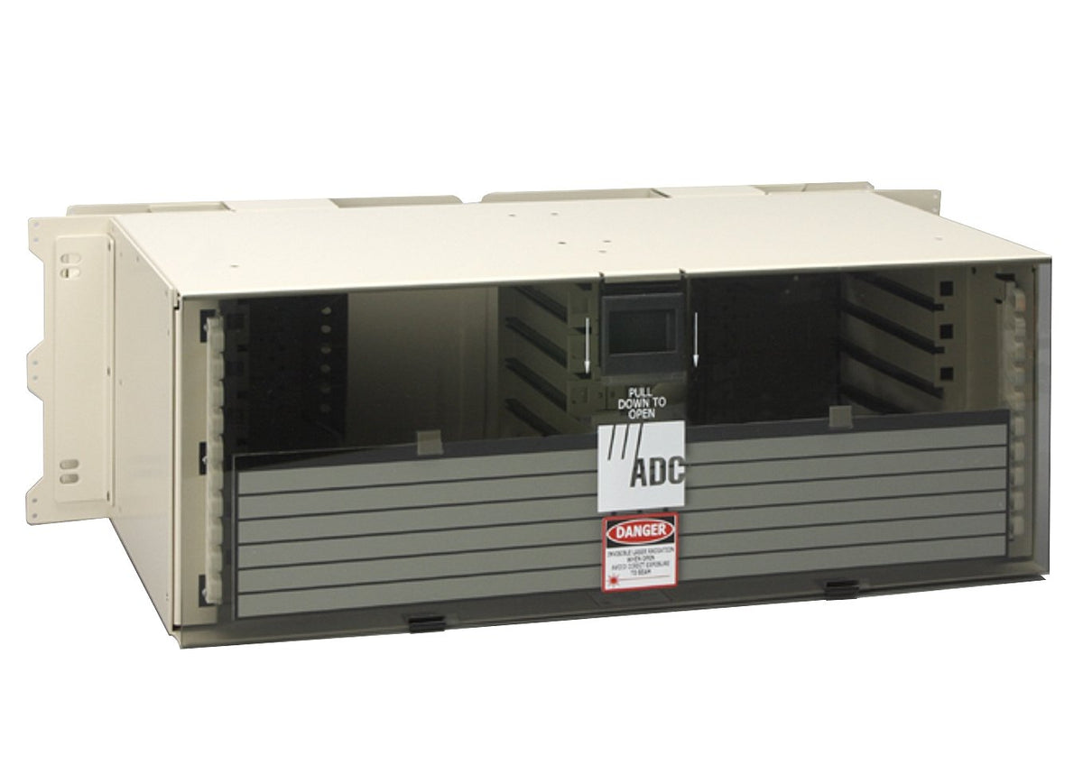 Commscope E-501-L387 | FDF Fiber Termination Panel, 144 SC/UPC adapters, 8x23 in, singlemode, putty white