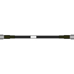 Commscope FXL-DMNM-8 | Fxl-540 Jumper With Interface Types 7-16 Din Male And N Male, 8 Ft