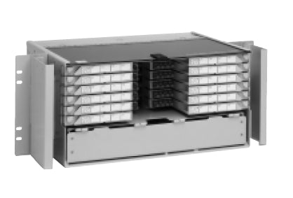 Commscope FDP-D4PS72048 | CMT Fiber Termination/Splice Panel, 48 SC/UPC, pre-terminated with pigtails, singlemode, 5RU, 19 in, putty white
