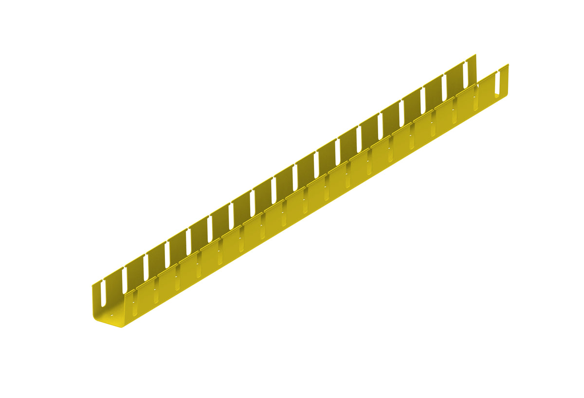 Commscope FGS-MSHS-D | FiberGuide Vertical Slotted Straight Section with 2in Spacing, 4x4in, Yellow