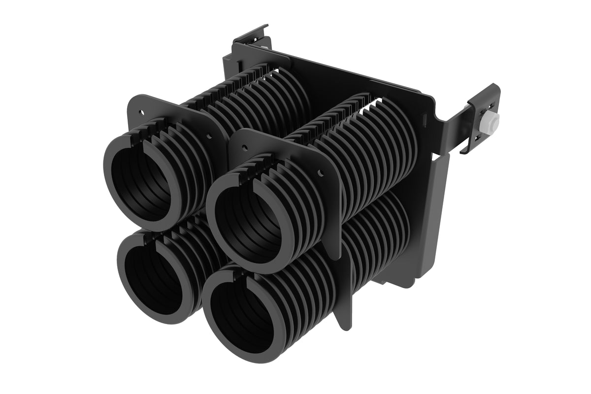 Commscope FGSB-KT03-A4-5F | FiberGuide Quad 2in Flex Tube Attachment, 4x4in, 5ft Length, Black