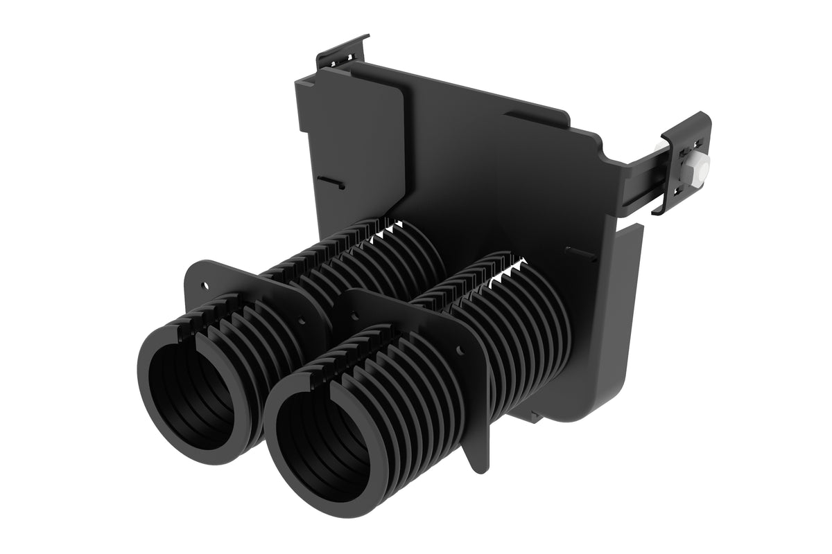 Commscope FGSB-KT03-B | FiberGuide Dual 2in Flex Tube Attachment, 4x6in, 5ft Length, Black