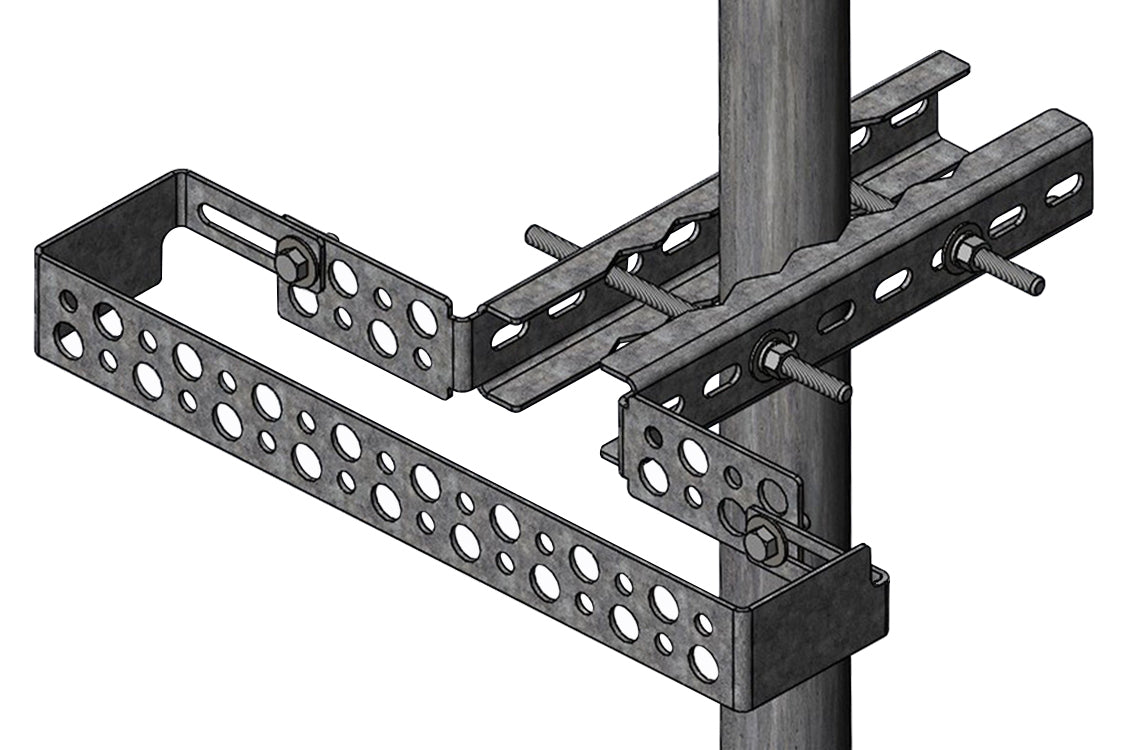 CommScope PG-CS23 | PIM-Guard Antenna and RRU Cable Support Bracket with 23 ports for stackable hangers (up to 3 per port).