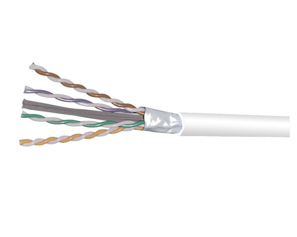 CommScope 760253622 | GigaSPEED X10D 2091SDB ETL verified Category 6A U/UTP Cable, plenum, White jacket, 4 pair count, 1000 ft (305 m) length, reel