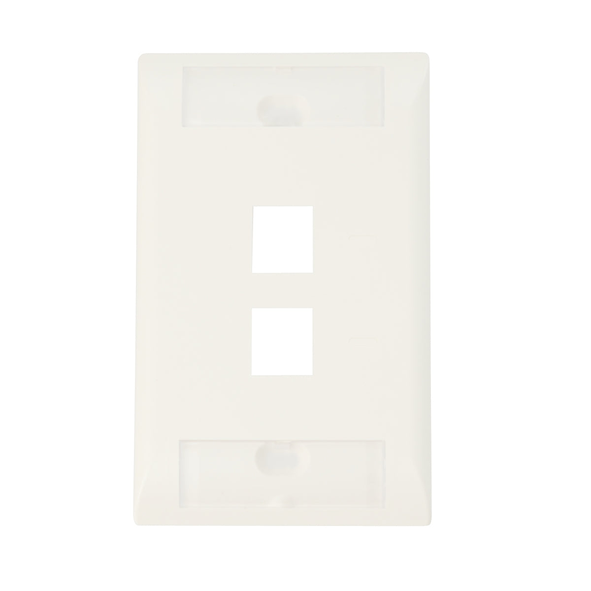 Commscope 1-2111009-3 | Faceplate Kit, labeled, 1-gang, 2 port, alpine white