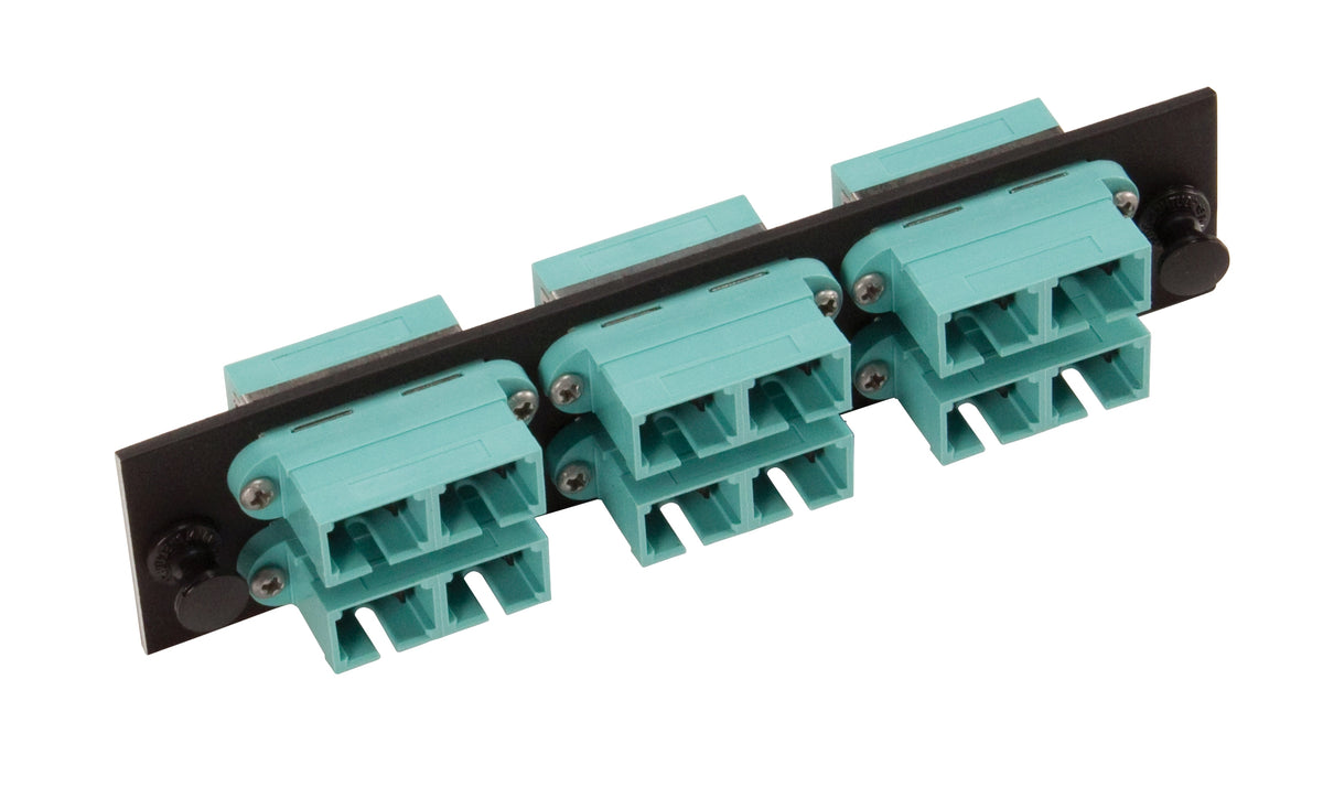 Commscope 559596-6 | Fiber Optic Adapter Pack, multimode, SC, duplex, 12-port, aqua