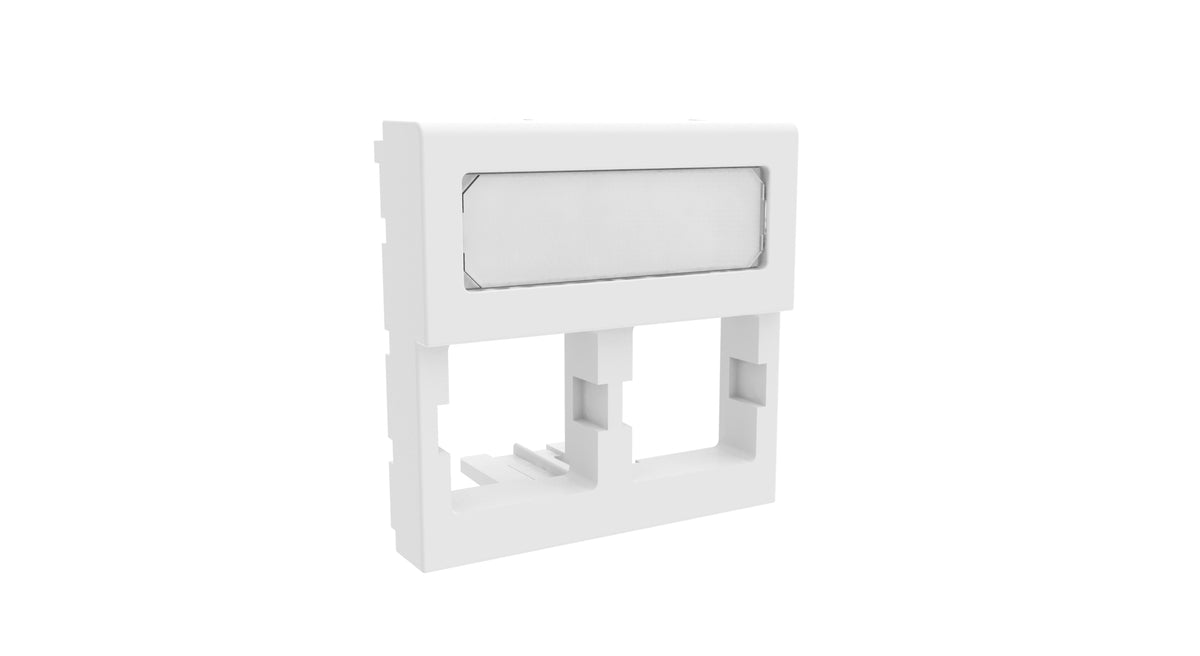 Commscope M12FR-262 | M12FR-262 Unshuttered Faceplate, 2-port, White, Eco-Bulk Package