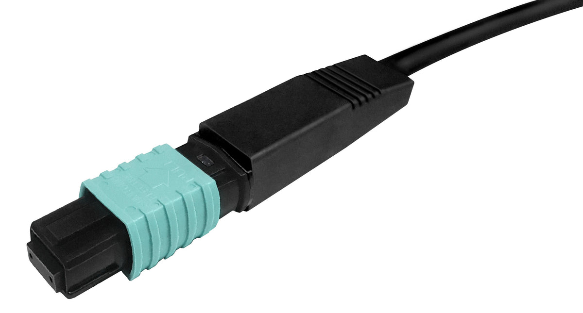 Commscope MFC8MX5SPRCAQ | Qwik-Fuse MPO Connector, PINNED, OM3/4/5, Aqua, Jacketed Ribbon,Male, single pack