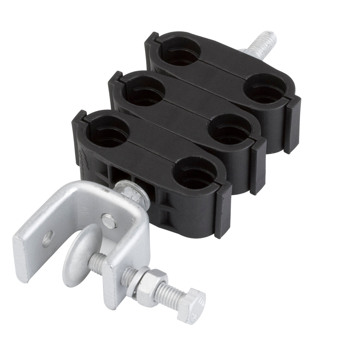 Commscope DHK-12-6-P | Double Hanger Kit for 1/2 in coaxial cable, triple stack; includes hardware and angle adapter