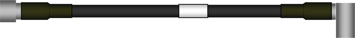 Commscope F4A-HMDR-4M-P | HELIAX 1/2" Superflexible SureFlex Jumper with interface types 4.3-10 male and 7-16 DIN rightangle male, 4 m