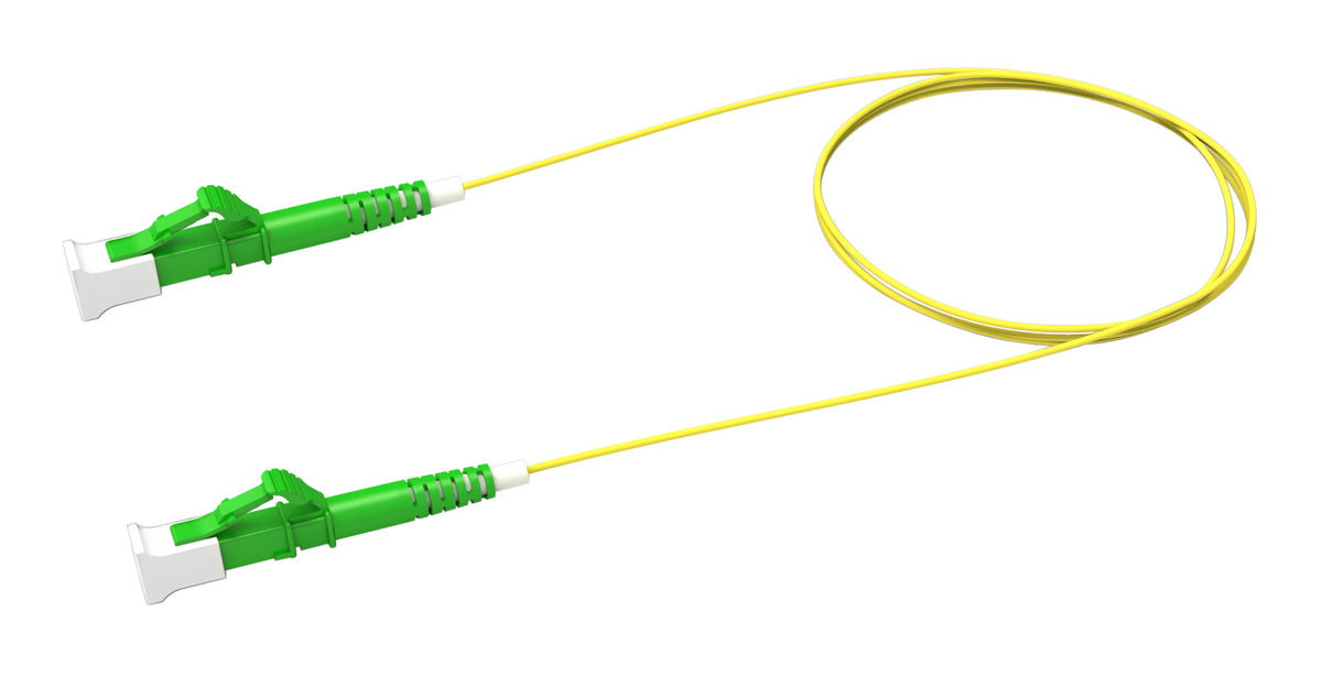 Commscope FEWLALA21GXF007 | Singlemode LC APC to LC APC, Fiber Patch Cord, 1.6 mm Simplex, Riser | No breakouts | Cord Length - 7 Ft