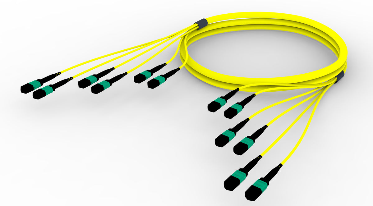Commscope FGWMPMPAKJAF050 | 33 inch breakout (end A/end B), no gland, no pulling grip [standard option] | Jacket Color - Yellow | Cord Length - 50 Ft