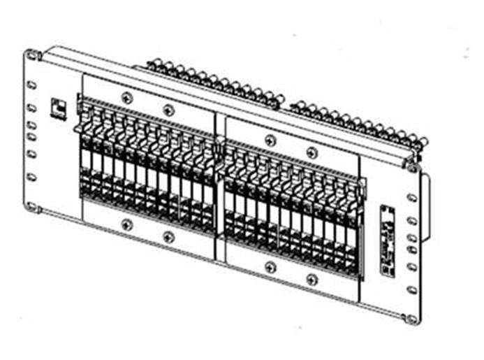 Commscope FPS-MPPRACKMT24 | FDH 3000 Splitter panel for holding up to 24 Plug-and-play splitter modules, 4U putty white