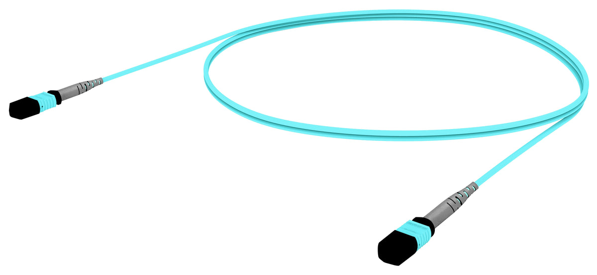 Commscope UQXQPQXJ8MAF033 | 33 inch breakout (end A/end B), no gland, no pulling grip [standard option] | Jacket Color - Aqua | Cord Length - 33 Ft