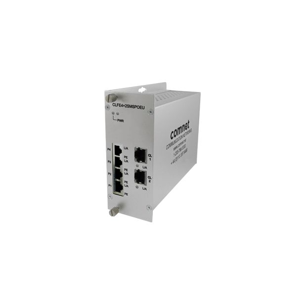 Comnet CLFE4+2SMSU | 10/100Tx Drop/Insert/Repeat 4Tx/2Ex Self-Managed Ethernet Switch, Utp Model