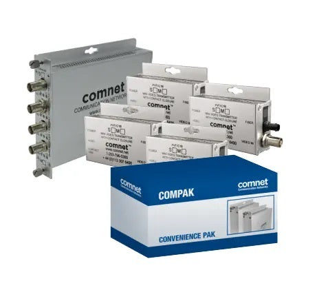 Comnet COMPAK4VB | Single Mode 4-channel Video + Contact Receiver Plus 4