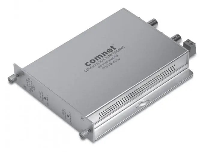 Comnet FVR22/LV | Dual Video Receiver with Automatic Gain Control, Multimode, 2 Fiber with Video Loss Relay