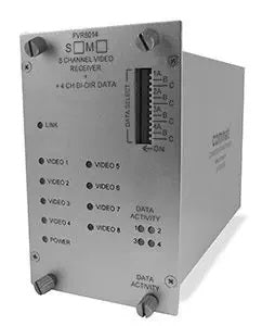 Comnet FVR8014M1 | 8-channel Digitally Encoded Video Receiver + 4 Bi-directional Data Channels, Multimode, 1 Fiber