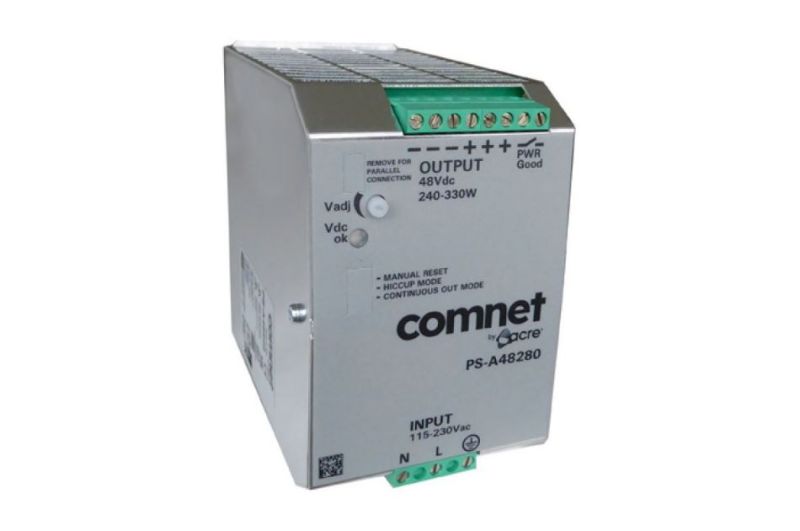 Comnet Communication Networks PS-A48280 | 48VDC 280W Industrial Grade Psdin Rail W72 X H115 X D135