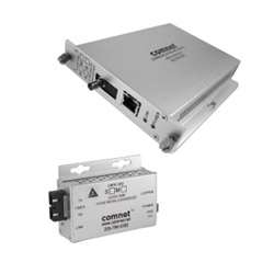 Comnet CNFE1002M1A | 10/100Mbps Ethernet Electrical to Optical Media Converter, Standard, DC, 1310/1550nm, ST Connector, 1 Fiber, Multimode