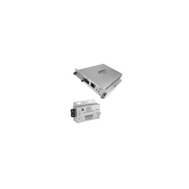 Comnet CNFE1002M1A | 10/100Mbps Ethernet Electrical to Optical Media Converter, Standard, DC, 1310/1550nm, ST Connector, 1 Fiber, Multimode