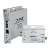 Comnet CNFE1002MAC1B-M | 10/100Mbps Ethernet Electrical to Optical Media Converter, Mini, AC/DC, 1550/1310nm, ST Connector, 1 Fiber, Multimode
