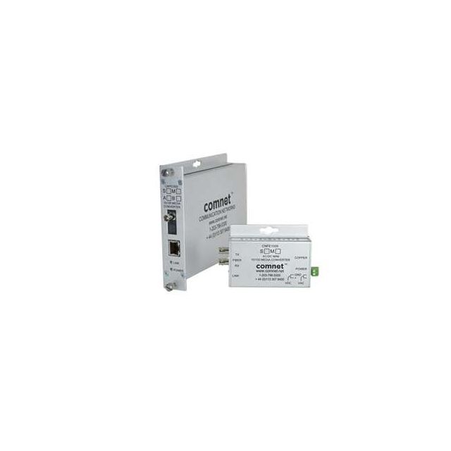 Comnet CNFE1004M1B | 10/100Mbps Ethernet Electrical to Optical Media Converter, Standard, DC, 1550/1310nm, SC Connector, 1 Fiber, Multimode