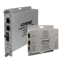 Comnet CNFE2005M2/M | Mini 2 Channel 10/100Mbps Ethernet Electrical to Optical Media Converter with Optional PoE+, 1310nm, ST Connector, Multimode, 2 Fibers