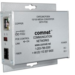 Comnet CNFE2MCPOEM | Mini 10/100 Mbps Ethernet Media Converter with PoE