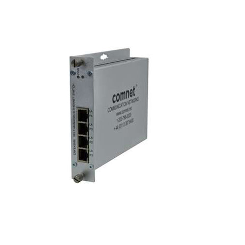 Comnet CNFE4SMS | 4-Port 10/100 Mbps Ethernet Self-Managed Switch 4TX, Up to 100m